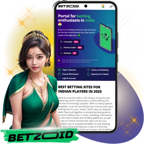 betzoid hero with indian model and mobile icon